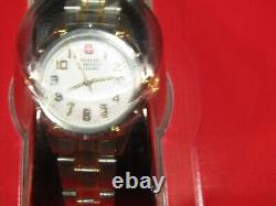 Vintage Wenger Swiss Military Ladies Standard Issue Two Tone Watch & Case New