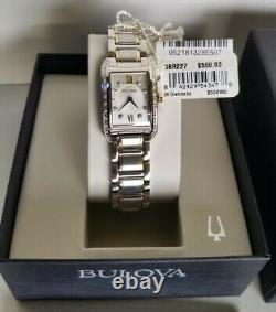 Women's Diamond Bulova Two Tone Quartz Stainless Steel Watch 98R227 (New) $550