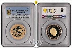 2012 £2 Remise à Rio Preuve d'or Deux Livres PCGS Seulement 1 Plus Élevé