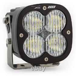 Baja Designs XL80 LED Clear Wide Cornering Light Pod 9,500 Lumens Dimmable translates to 'Baja Designs XL80 LED Clair Coin Large Phare de Virage 9 500 Lumens Gradable' in French.