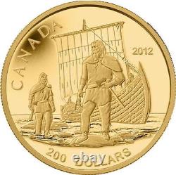 Canada 2012 VIKING NORSEMEN Grands Explorateurs Longboat $200 Or Preuve complète dans OGP