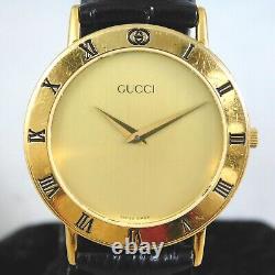 Gucci 3000.2. M Montre Vintage en or Swiss Made Quartz E518