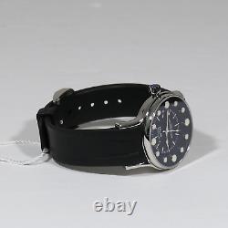 Montre à bracelet en caoutchouc noir pour femmes en acier inoxydable N. O. A 1675 NW-LQ001
