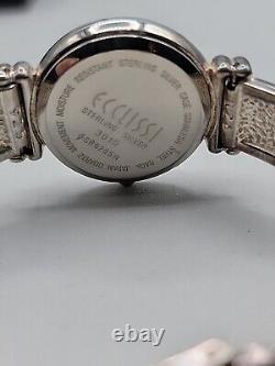 Montre à quartz pour dames Ecclissi en argent sterling 3010 avec bracelet 6.5 en argent 925 de 26mm deux tons