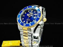 Montre bracelet bicolore automatique pour plongeur Grand Pro de 47 mm pour hommes Invicta avec cadran bleu