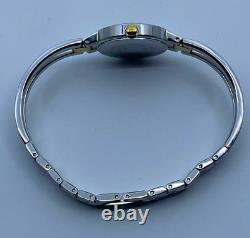 Montre suisse Movado Amorosa 0607184 avec cadran noir du musée et bracelet bicolore de 24 MM, neuve