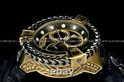 NOUVELLE Invicta BOLT HERCULES 56MM RESERVE Swiss Chrono Cadran Noir Bracelet en Acier Inoxydable Montre