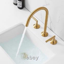 Poignée de levier 2-8 pouces Robinet de lavabo de salle de bain avec assemblage de vidage à bouton-poussoir 3 trous