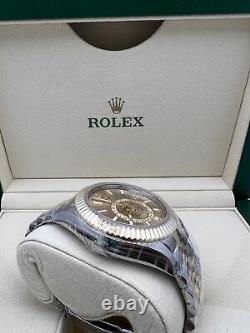 Rolex Sky Dweller 326933 42mm Cadran Champagne Or Bicolore 18K Montre Jubilee B&P